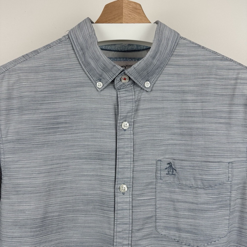 Original Penguin by Munsingwear Plaid Button Down Shirt Men's M Long Sleeve